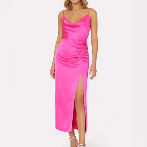 milly satin dress Milly Women's Michell Satin Strapless Maxi Dress - Sage